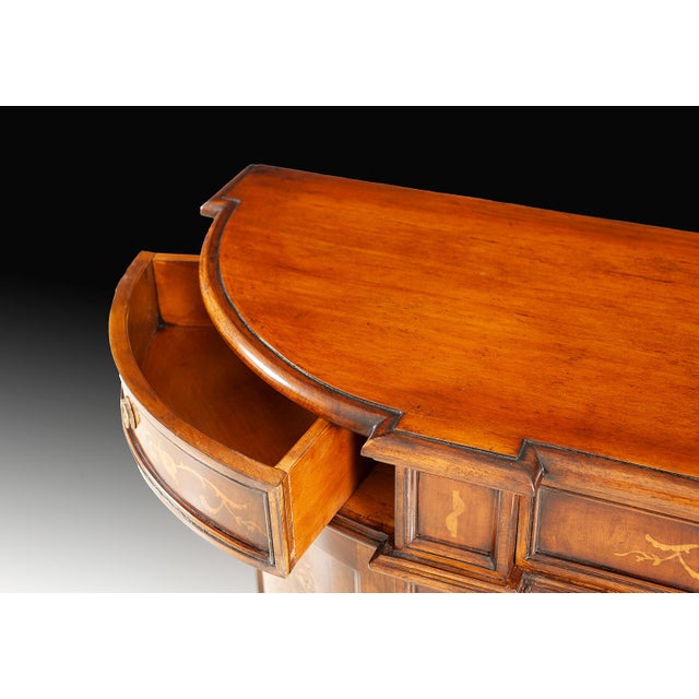 Italian Handcrafted Italian Marquetry Wood Sideboard For Sale - Image 3 of 3