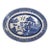 Vintage Johnson Bros English Cottage Blue Willow 12 1/4" Oval Serving Platter For Sale