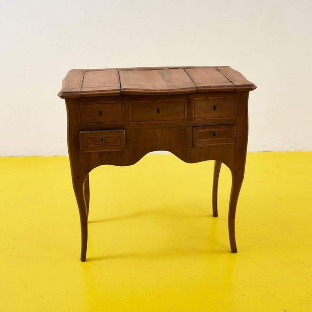 Brown Antique Wooden Dressing Table, 1900s For Sale - Image 8 of 10
