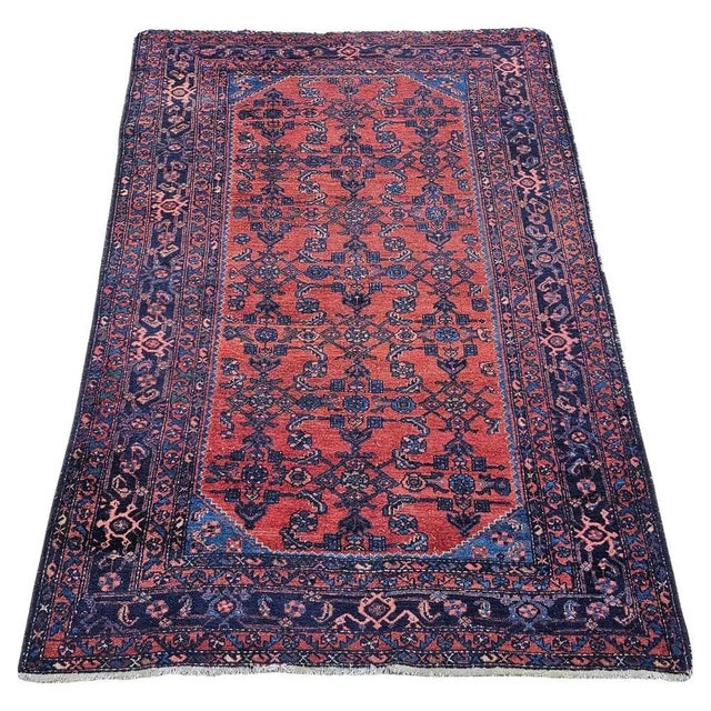 Red Antique Hand-Knotted Baluch Woolen Rug, 1890s For Sale - Image 8 of 8