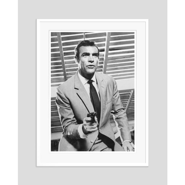 Modern Sean Connery Framed in White Silver Gelatin Print For Sale - Image 3 of 3