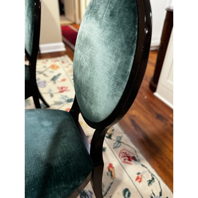 2010s Henkel Harris Modern Dark Brown Oval Back Chairs - Only 2 Left For Sale - Image 5 of 12