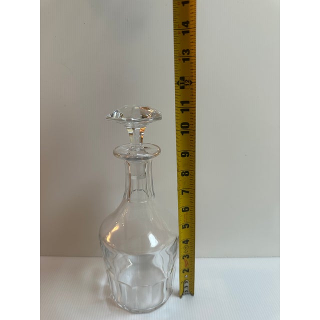 1970s Signed Baccarat France Clear Crystal Bretagne Pattern Decanter With Stopper For Sale - Image 10 of 17