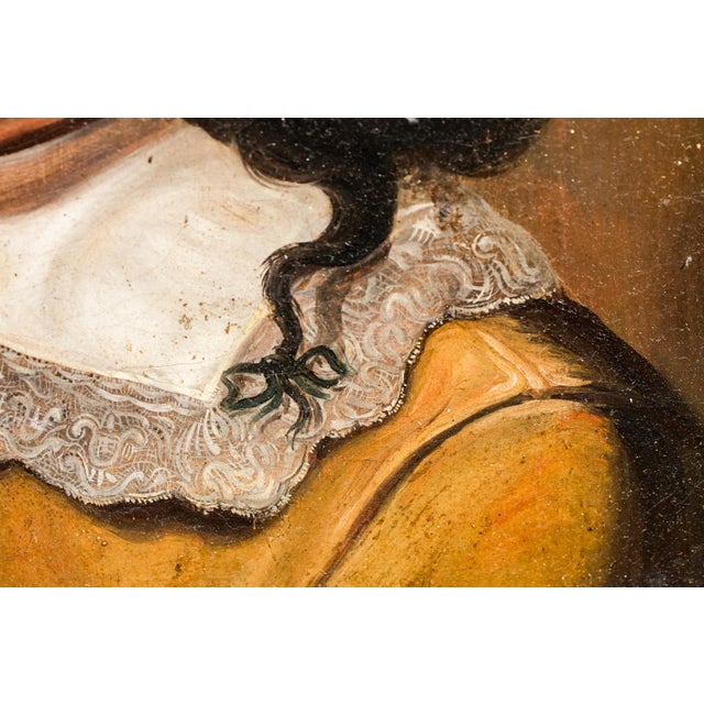Wood Opulent English Portrait of 18th Century Man Antique Oil Painting in Ornate Gold Frame Home Wall Decor For Sale - Image 7 of 14