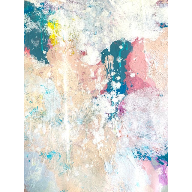 Mixed media on unstretched canvas completed in 2023 by Seattle contemporary artist Jessalin Beutler (b. 1982). Signed,...