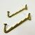 1940s Vintage Boho Chic Art Deco Metal Wall Mounted Stacking Hooks - A Pair. For Sale - Image 4 of 9