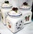 Fun faience style modern day canister set from top porcelain maker, Villeroy & Bosch in a cute country French style,...
