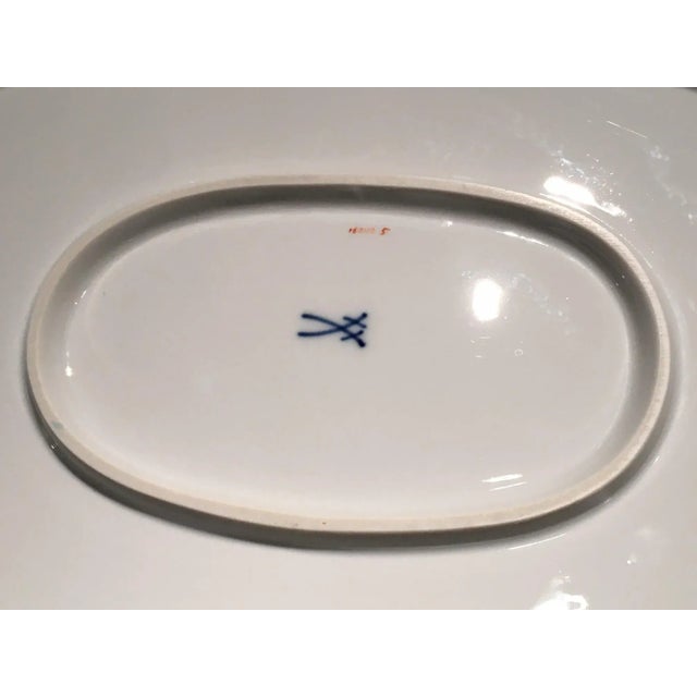 Ceramic Mid 20th Century Meissen Porcelain Plate With Floral Theme For Sale - Image 7 of 8