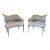 1950s Regency Asymmetrical Boudoir or Parlor Chairs - A Pair For Sale