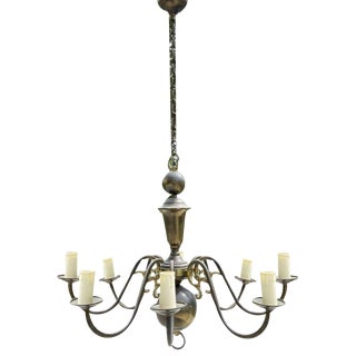 Dutch Brass Chandelier, 1960s For Sale