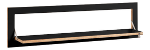 100×27-1 Fläpps Shelf in Black from Ambivalenz