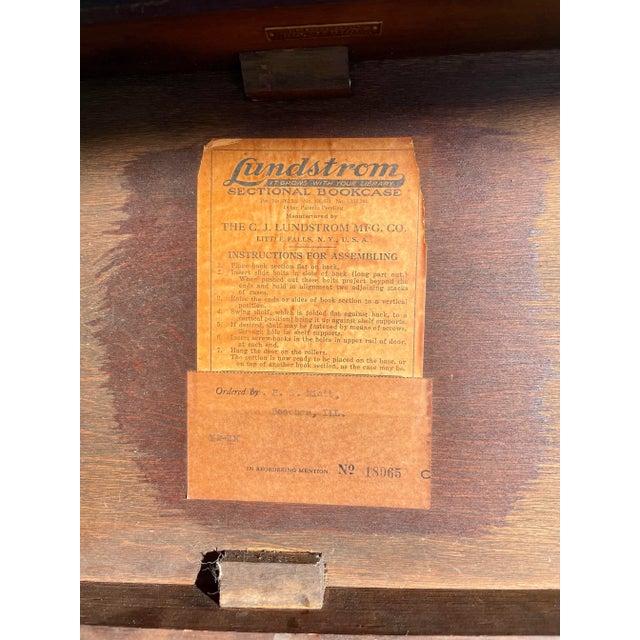 Lundstrom Sectional Barrister Bookcase Early 20th Century For Sale - Image 9 of 12