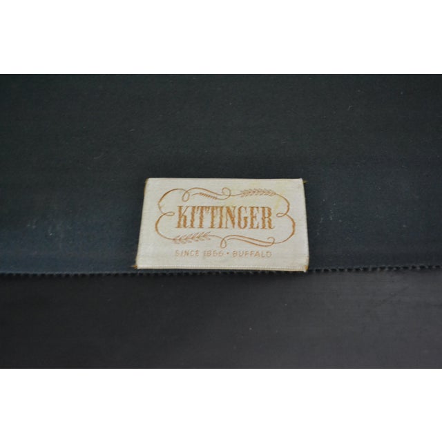 Black Early Kittinger Wing Chair in Black Leather For Sale - Image 8 of 8