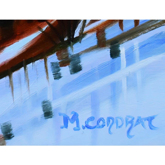 Contemporary Winter Upon the Canyon by Michelle Condrat | Oil Painting of a snowy canyon landscape For Sale - Image 3 of 5