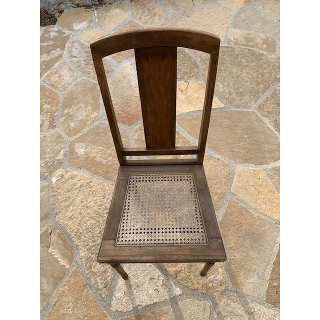 Wood Early 20th Century Vintage Cane and Wood Chair For Sale - Image 7 of 7