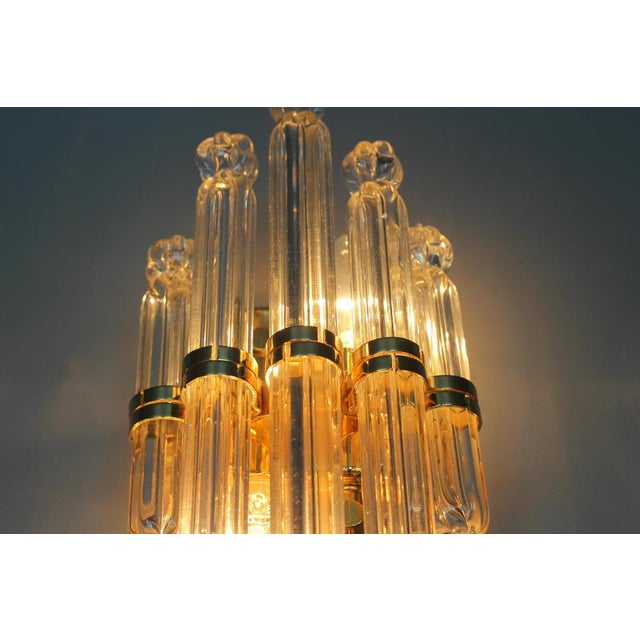 Crystal Glass and Brass Wall Lamp by Honsel, Germany, 1980s For Sale - Image 4 of 18