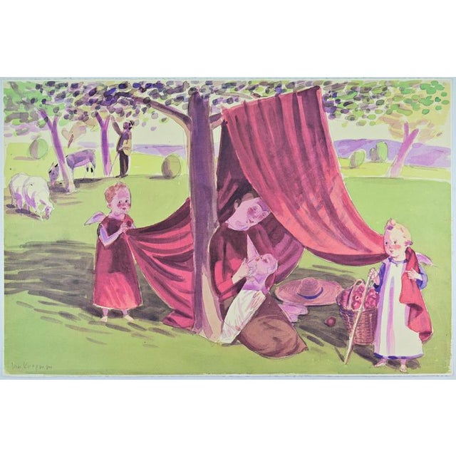 Lithograph on paper realized by Jan Knap in 1999. Signed in the plate. Plate from the Suite "Ordered Melody", published by...