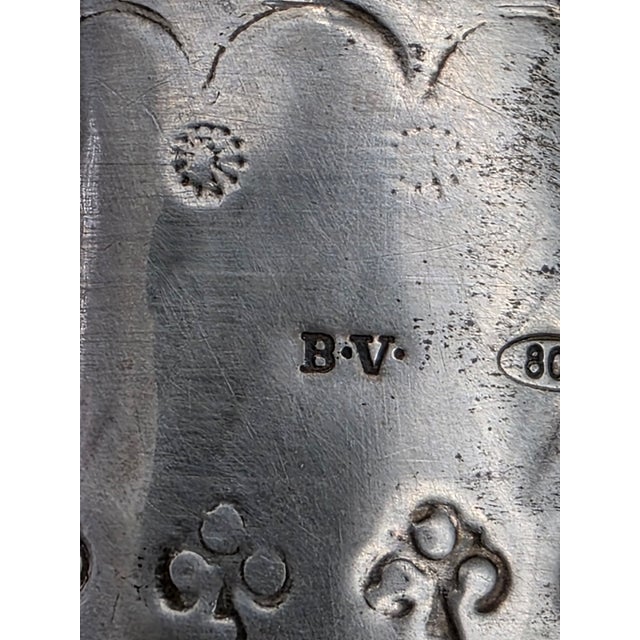 Metal Late 19th Century Engraved Glass Liqueur Bottle with 800 Silver Stopper, Venice For Sale - Image 7 of 11