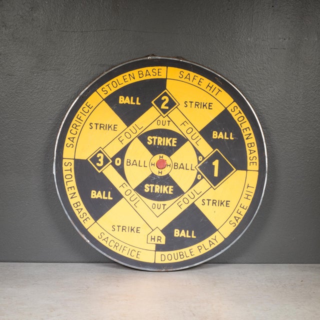 ABOUT Step up to the line and take your shot with this charming mid-century dart board that doubles as a vintage baseball...