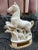Vintage Art Deco White Gold Porcelain Horse Sculpture Lamp For Sale - Image 9 of 12