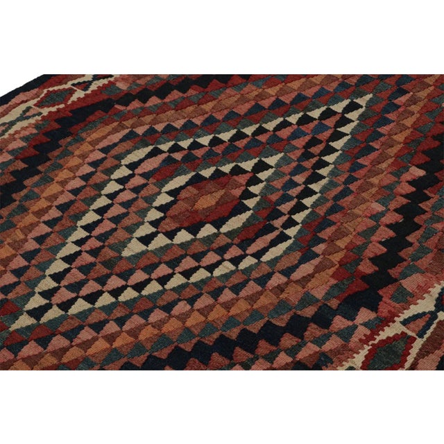 Rug & Kilim 1950s Vintage Afghan Tribal Kilim With Colorful Geometric Patterns For Sale - Image 4 of 7
