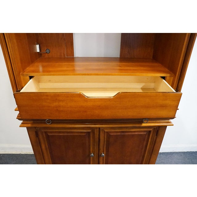 Stanley Furniture Solid Cherry Contemporary Traditional 51" Tv Media Armoire 232-13-14 For Sale In Kansas City - Image 6 of 17