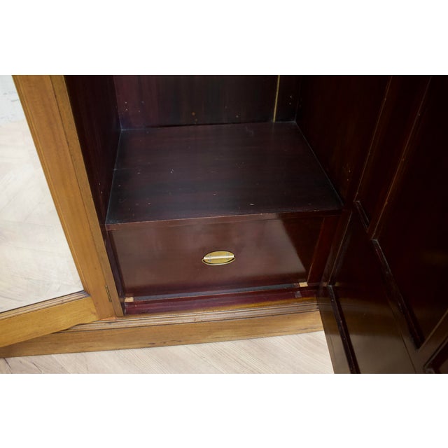Brown Antique Edwardian Walnut Wardrobe, 1900s For Sale - Image 8 of 14