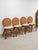 Hollywood Regency Late 20th Century Cane Rattan Round Dining Chair Set Four Cushion Coastal Hollywood Regency For Sale - Image 3 of 10