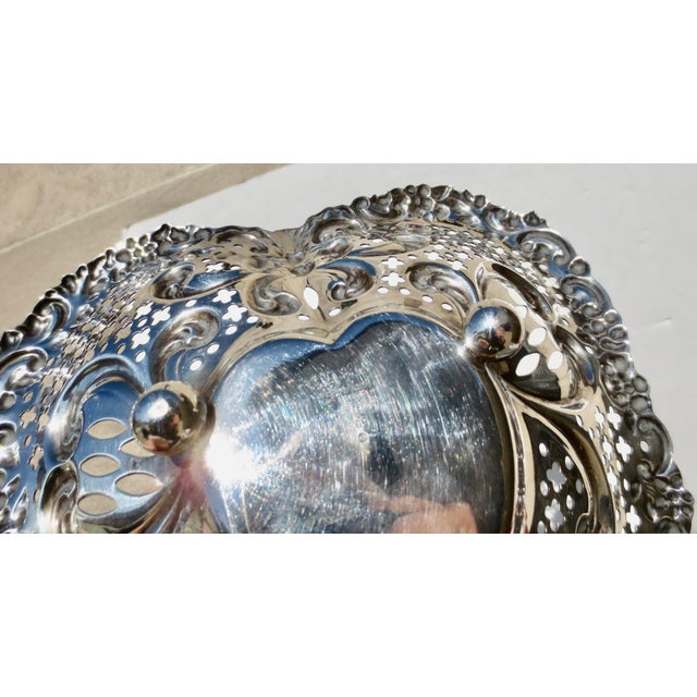 Metal Sterling Silver Gorham Chantilly Heart Dish/ Fruit Bowl 10 Ozs. For Sale - Image 7 of 9