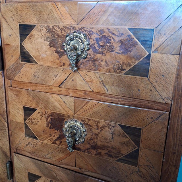 Antique Secretary Desk with Inlays and Drawers For Sale - Image 11 of 18