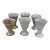 Set of 6 Hand-Thrown French Studio Pottery Egg Cups - Le Lion Villeneuve De Berg For Sale