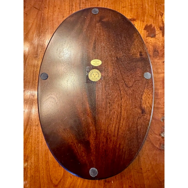 Vintage French Moroccan Tea Glasses With Mahogany Tray, Set of 6 For Sale - Image 4 of 5