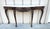 Late 20th Century Italian French Louis XV Style Carved Mahogany & Marble Top Demilune Console Tables - Pair For Sale - Image 5 of 8