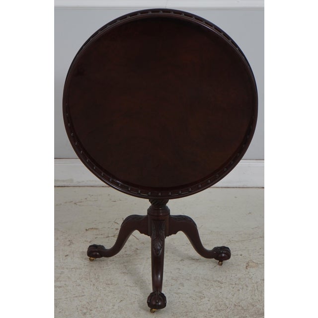 Baker Stately Homes Round Mahogany Lamp Table For Sale - Image 9 of 16