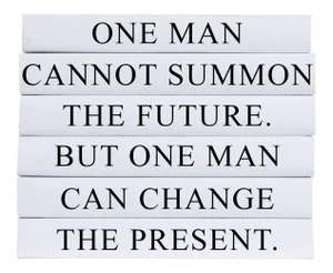 Decorative Books - Quote Book Stack - "One Man"