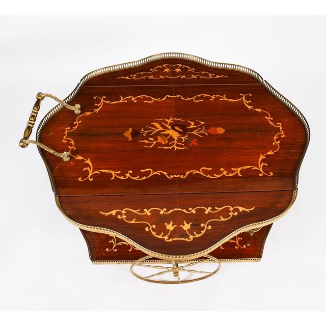 Vintage Italian Sorento Marquetry Drinks Trolley, 1960 For Sale - Image 6 of 18