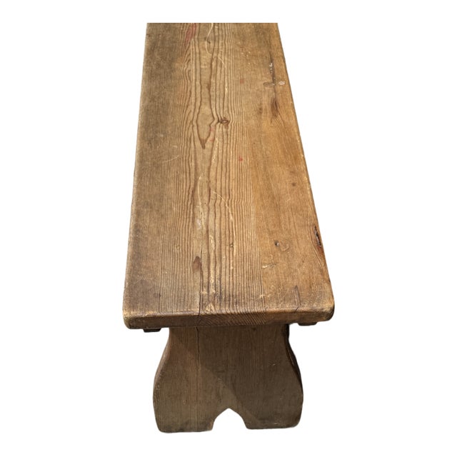 Antique Pine Bench, 1900s For Sale - Image 4 of 7