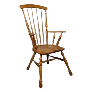 Traditional English Oak Windsor Armchair For Sale
