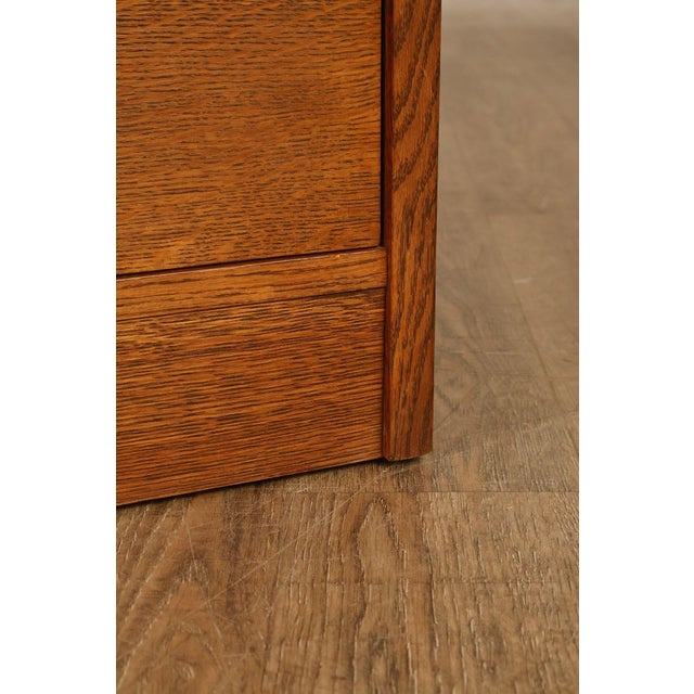 Stickley Mission Collection Oak Filing Cabinet For Sale - Image 10 of 18