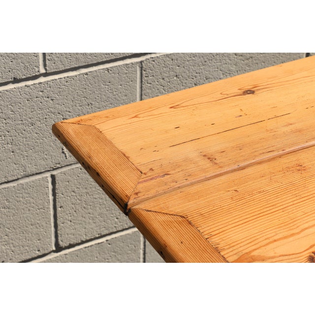 19th Century French Provincial Farmhouse Pine Drop-Leaf Dining Table For Sale - Image 16 of 18