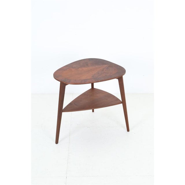 Danish Walnut Side Table by Jørgen Aakjær Jørgensen for Møbelintarsia, 1960s For Sale - Image 18 of 18