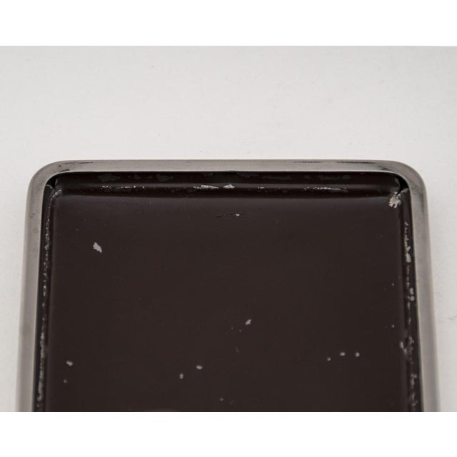 German Stainless Steel Cigarette Case with Leather Inlay, 1930s For Sale - Image 15 of 18