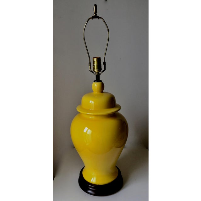 Royal Haeger Yellow Ginger Jar Lamp Chairish