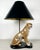 Vintage mid century ceramic leopard lamp. Elegant seated leopard/cheetah mounted on wooden base. Beautifully detailed...