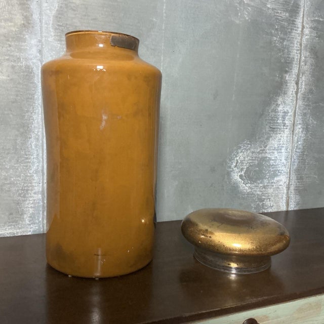 Large Victorian Apothecary Rhubarb Glass Jar, 1890 For Sale - Image 9 of 10