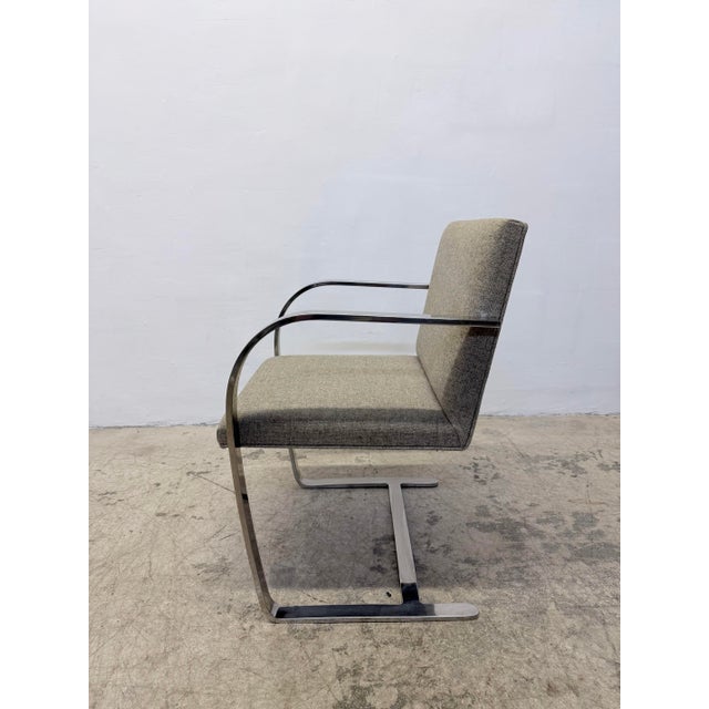 Tan Mie Van Der Rohe Flat Bar Brno Chairs for Knoll - Set of Two For Sale - Image 8 of 17