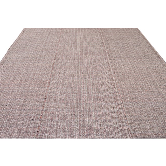 Mid-20th Century Vintage Flat-Weave Rug For Sale - Image 10 of 13