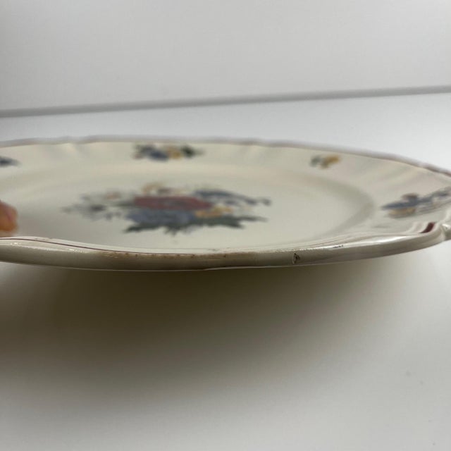 Ceramic Round Agreste Cake Plate from Sarreguemines, 1930s For Sale - Image 7 of 8