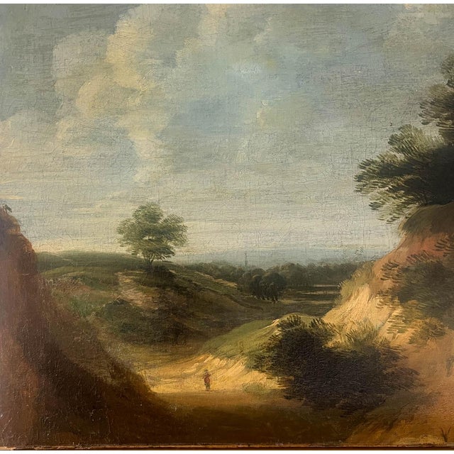Large 19th C. French Landscape Oil Painting on Canvas For Sale - Image 4 of 8
