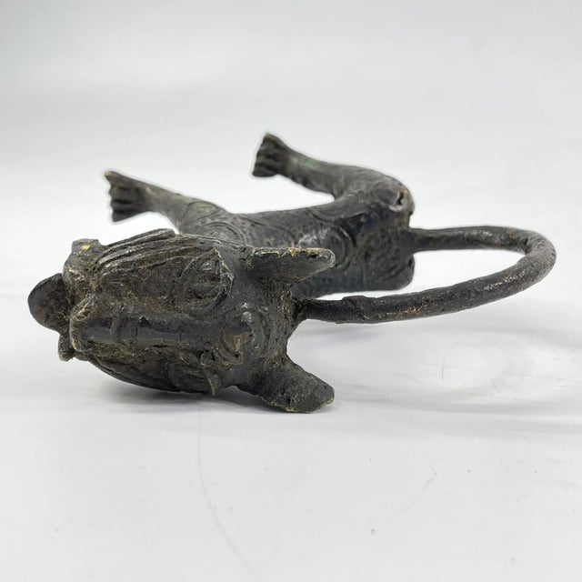 Metal Early 20th Century Benin Bronze Leopard Nigeria For Sale - Image 7 of 8